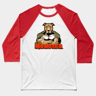 Pitbull Cuddle Monster Baseball T-Shirt